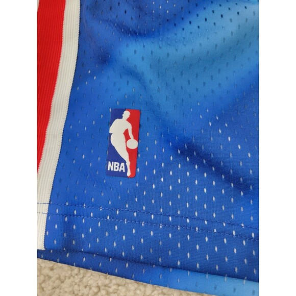 NWT Men's Blue New Jersey NETS Hardwood Classic 1990/91 Swingman Shorts Large - Picture 12 of 13